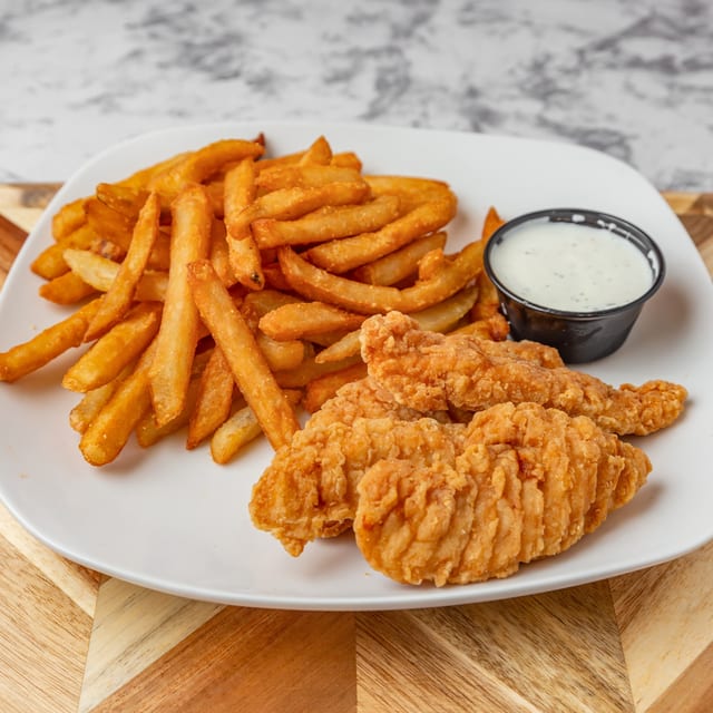 Chicken Tenders with Fries.
