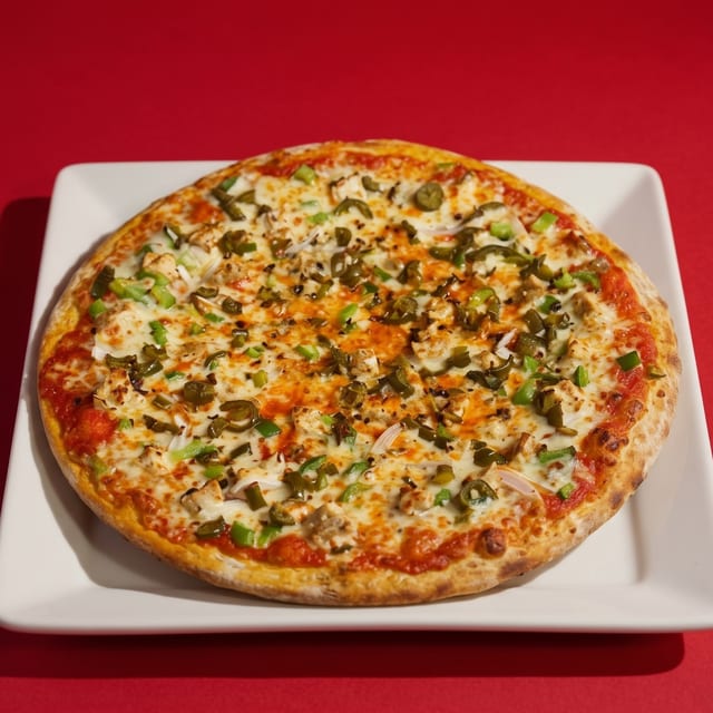 Paneer Tikka Pizza.