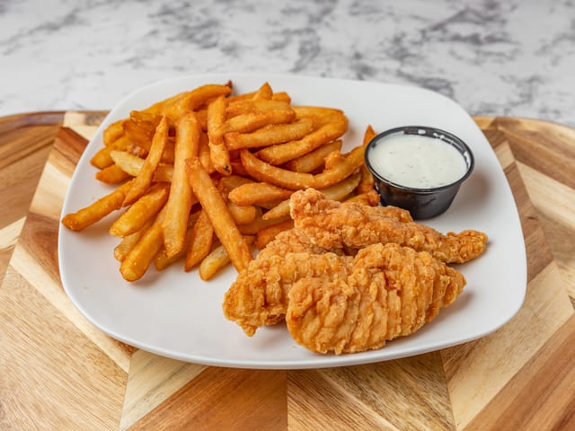 Chicken Tenders with Fries.